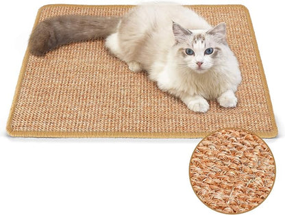 FUKUMARU Cat Scratcher Mat, 23.6 X 15.7 Inch Natural Sisal Cat Scratch Mats by FUKUMARU