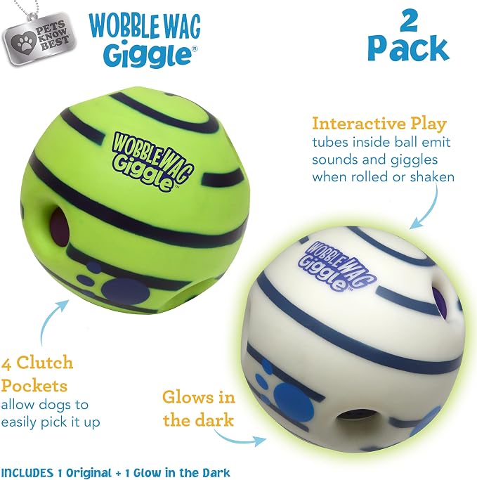 Wobble Wag Giggle & Glow | Rolling Enrichment Toy - Image 2