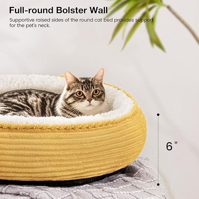 Love's cabin Round Donut Cat and Dog Cushion Bed, 20in Pet Bed - Image 5