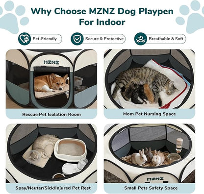 Dog Playpen, Portable Puppy Pet Crate Indoors - Image 3