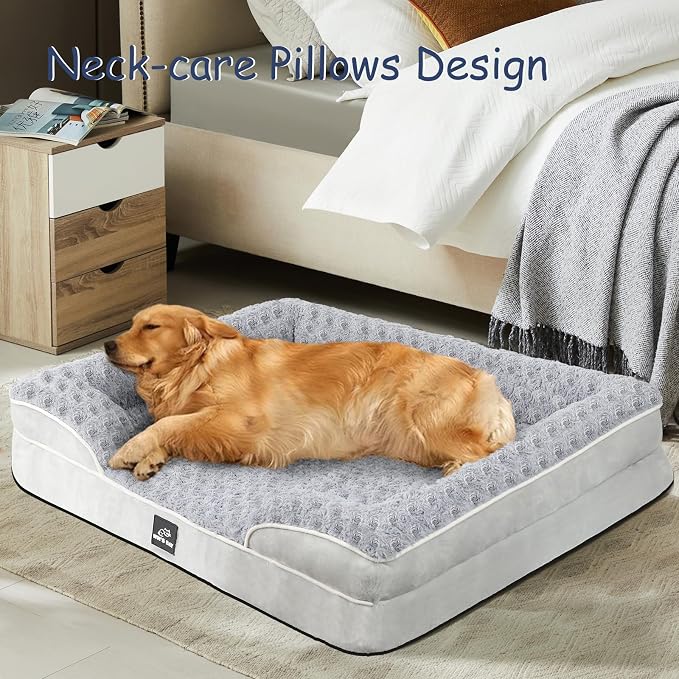 Orthopedic Dog Bed for Large Medium Sized, Washable Memory Foam Large Dog Bed - Image 7