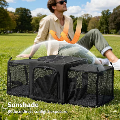 Pecute Cat Carrier Expandable, Stable Pet Carrier - Image 6