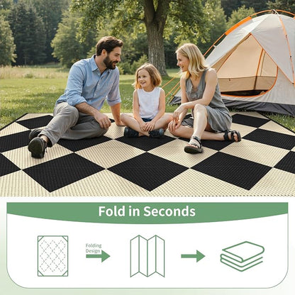 GENIMO Outdoor Rug for Patio Clearance, Lightweight Waterproof RV Camping Mat - Image 6