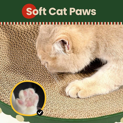 Cat Scratcher Bed, 2 in 1 Oval Cat Scratching Board - Image 6