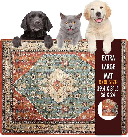 Dog Food Mat, 39.4"x31.5" Largest Absorbent Dog Mat by yuzshin