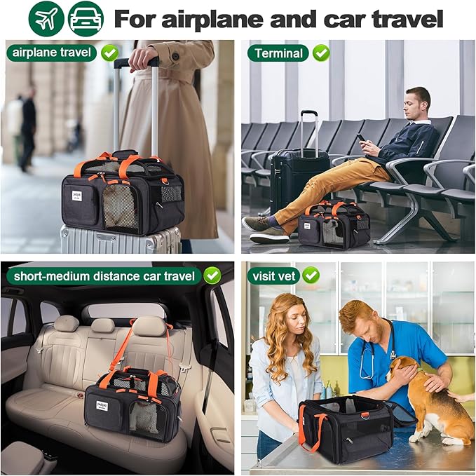 17x13x8 Frontier Allegiant Breeze Airlines Approved top Expandable pet Carrier - Image 6