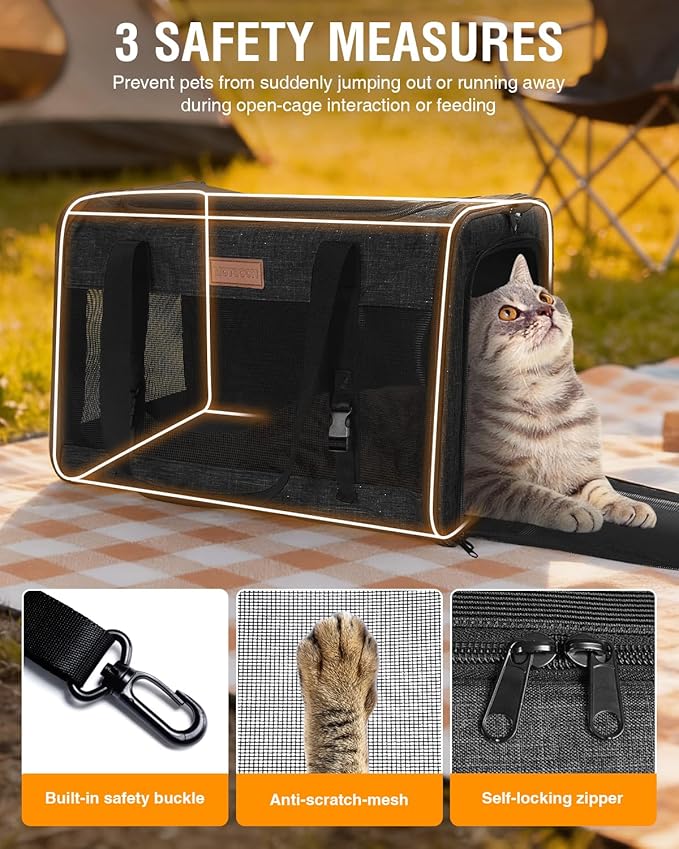 PETUX Large Pet Carrier for Large Cats ＆ Small Dogs - Image 4