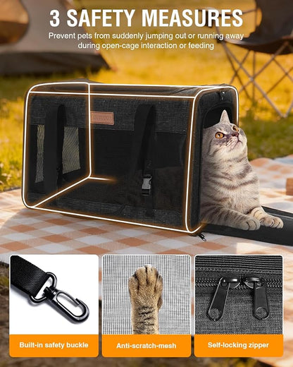 PETUX Large Pet Carrier for Large Cats ＆ Small Dogs - Image 4