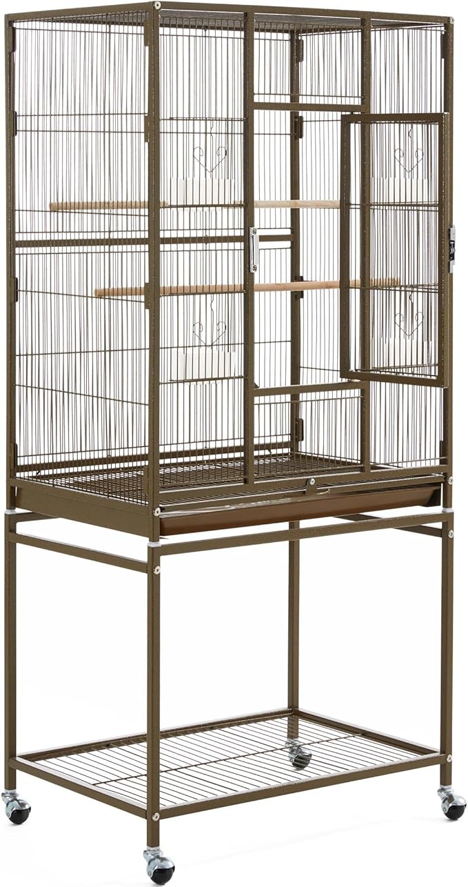 Topeakmart 53.5inch Large Bird Cage Metal Mobile Parrot Cage by Topeakmart