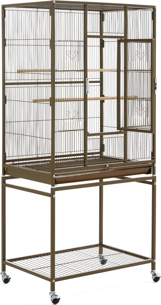 Topeakmart 53.5inch Large Bird Cage Metal Mobile Parrot Cage by Topeakmart