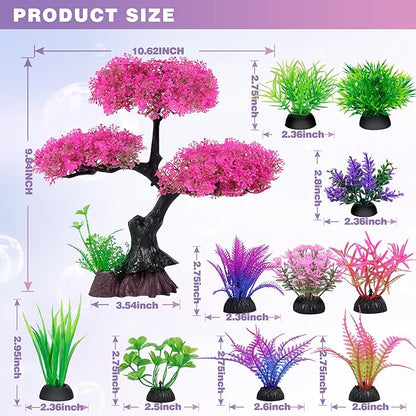 Ameliade Aquarium Artificial Plastic Plants Decoration - Image 2