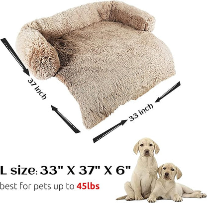 HACHIKITTY Calming Pet Sofa Bed Mat, Washable Plush Couch Cover, Furniture - Image 5