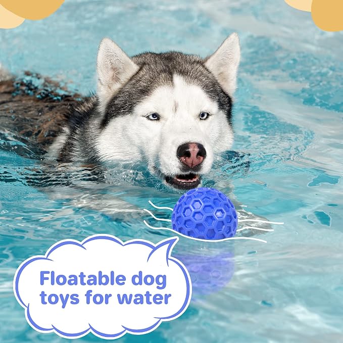 Indestructible Squeaky Dog Ball, Relieves Anxiety, Cleans Teeth, Interactive - Image 8