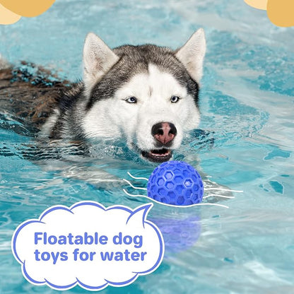 Indestructible Squeaky Dog Ball, Relieves Anxiety, Cleans Teeth, Interactive - Image 8