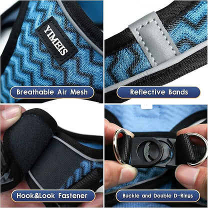 YIMEIS Dog Harness and Leash Set, No Pull Soft Mesh Pet Harness, Reflective - Image 3