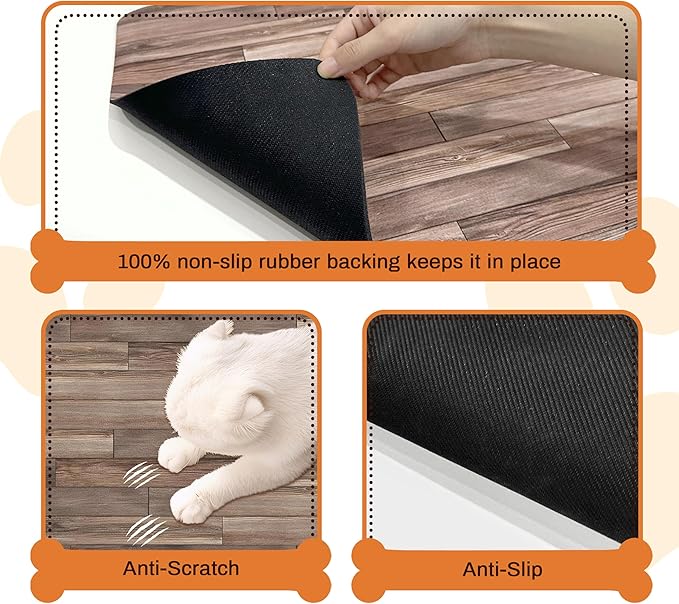 Pet Feeding Mat for Floors Waterproof Dog Mat for Food and Water Absorbent - Image 3