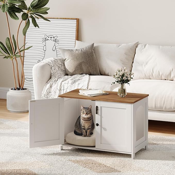 HOOBRO Litter Box Enclosure, Cat Litter Box Furniture - Image 2