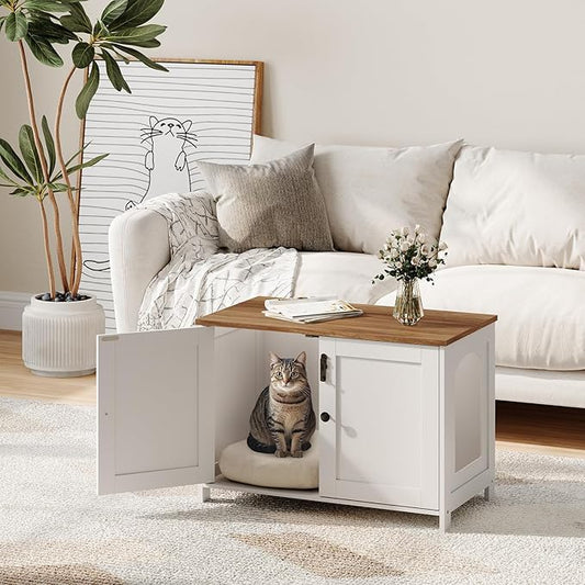 HOOBRO Litter Box Enclosure, Cat Litter Box Furniture - Image 2