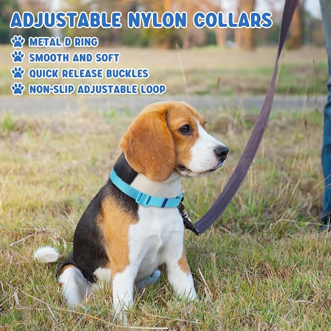 Amylove 27 Pcs Dog Collar Bulk Adjustable Nylon Puppy Collar - Image 4