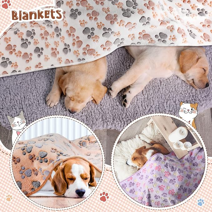 Tatuo 4 Pcs Dog Blanket for Pet Cat Blankets Indoor Puppy Teething Stuff Toys - Image 3