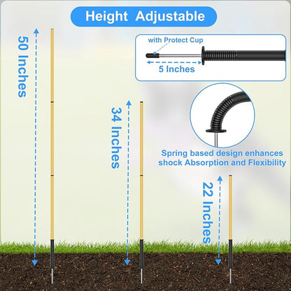Dog Agility Training Hurdle Cone Set, Adjustable Dog Agility Equipment Obstacle - Image 6
