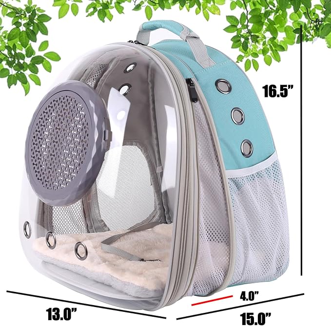 Large Cat Backpack Carrier, 20 Pounds Cat Carry Bookbag, Space Capsule - Image 2