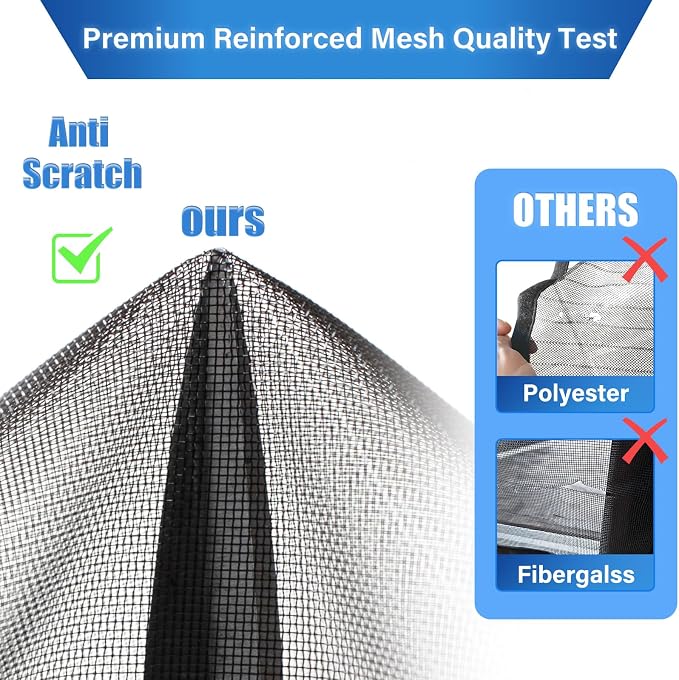 Magnetic Screen Door Upgraded PET Mesh Stronger Than Fiberglass and Polyester - Image 4