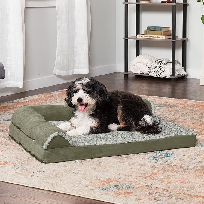 Furhaven Orthopedic Dog Bed for Large/Medium Dogs w/ Removable Bolsters & - Image 3