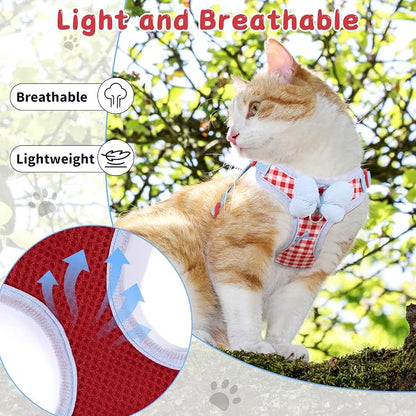 Cat Vest Harness and Leash Set for Walking Escape Proof, Adjustable Kitten - Image 5