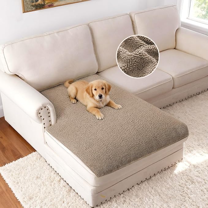 H.VERSAILTEX Non Slip Pet Couch Cover Chenille Dog Bed Protector Thick Soft by HVERSAILTEX