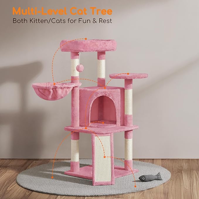 Yaheetech Cat Tree, 42in Play Tower - Image 6