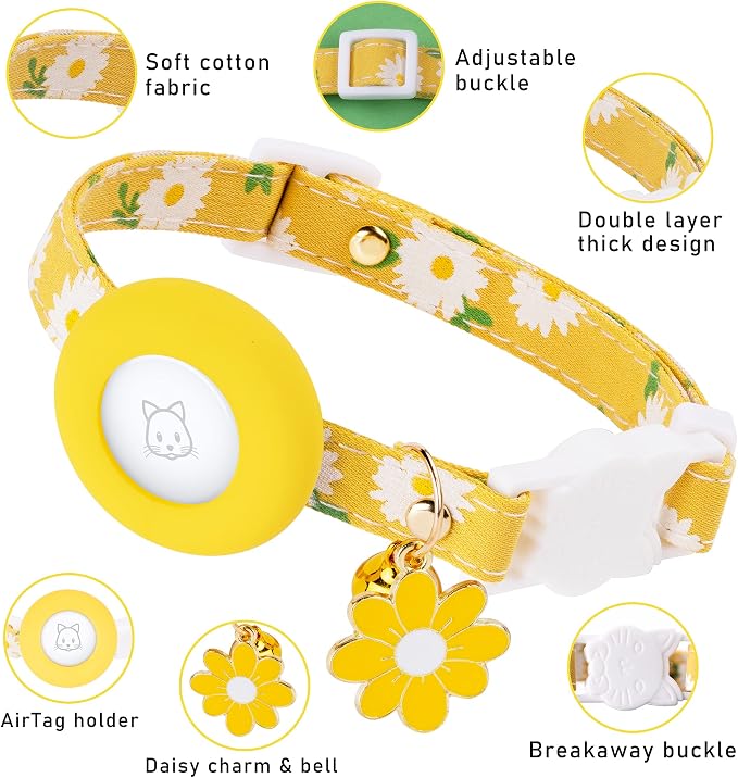 Airtag Cat Collar, JXFUKAL Kitten Collar Breakaway - Image 2