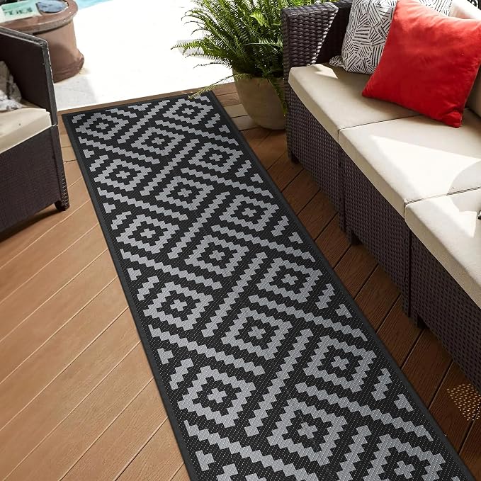 GENIMO Outdoor Rugs 2.5x8 Waterproof, Reversible Mats, Outdoor Area Rug - Image 3