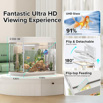 Fish Tank 2.4 Gallon Aquarium Kit - Image 7