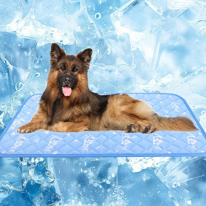 MH MYLUNE HOME Dog Cooling Mat 59" x 40" Arc-Chill Cool Fiber & Endothermic by MHMYLUNEHOME