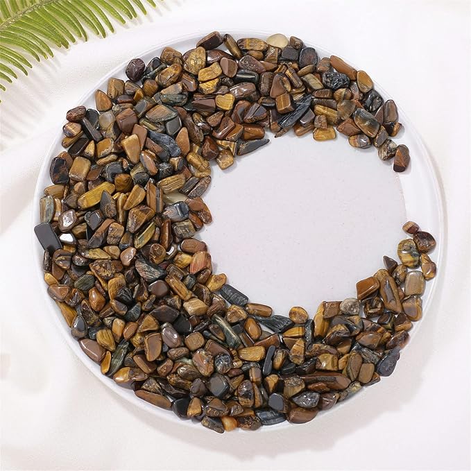Tiger Eyes Aquarium Gravel Rocks Natural Tumbled Healing Crystal Chips Bulk - Image 7