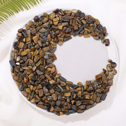 Tiger Eyes Aquarium Gravel Rocks Natural Tumbled Healing Crystal Chips Bulk - Image 7