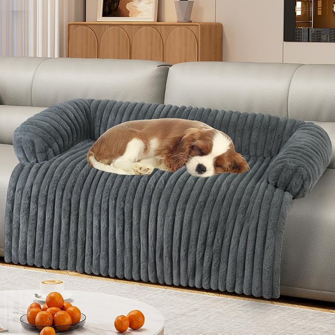 Wn's Day Luxurious Dog Couch Bed, Washable Calming Dog Couch Cover, Removable by Unknown