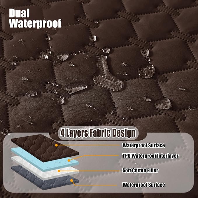 Smiry Waterproof Dog Bed Cover Blanket, Soft Reversible Pet Blanket, Washable - Image 2