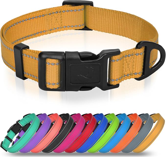 Joytale Large Dog Collar, Reflective and Adjustable Nylon Pet Collar by Joytale
