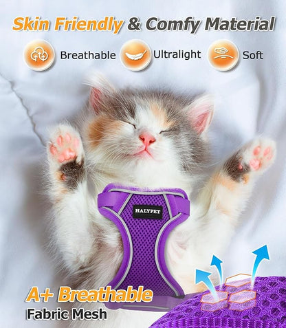 Halypet Cat Harness and Leash Set Escape Proof Adjustable Cat Leash Comfortable - Image 4