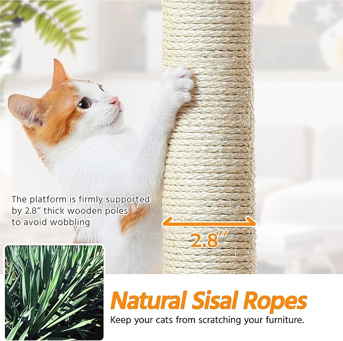 Yaheetech 79 inches Cat Tree Multi-Level Cat Tower - Image 6