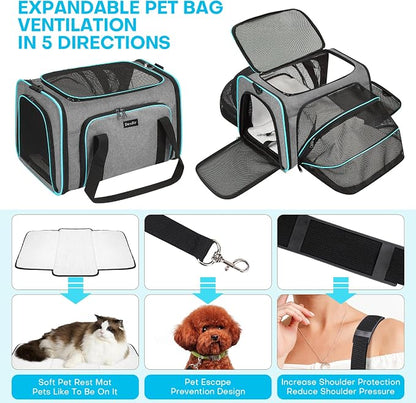 Premium Pet Carrier – Dog & Cat Travel Bag, Airline Approved, Soft-Sided Design - Image 7
