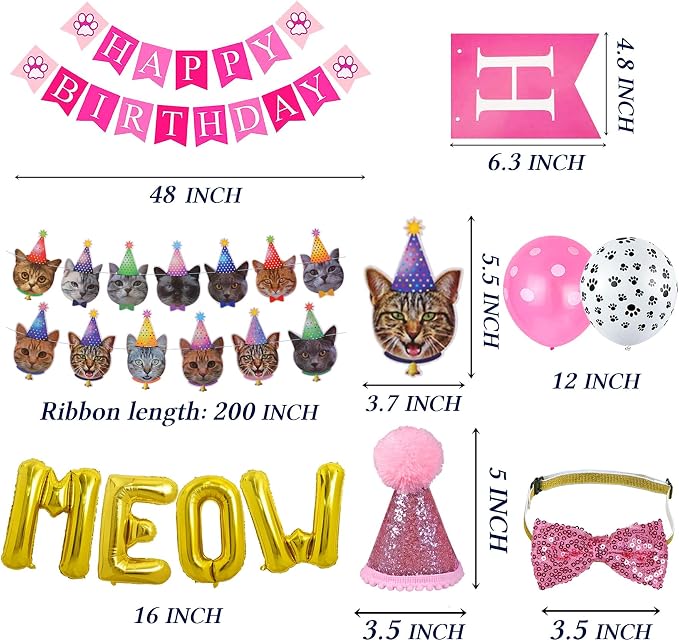 STMK Cat Birthday Party Supplies - Image 4