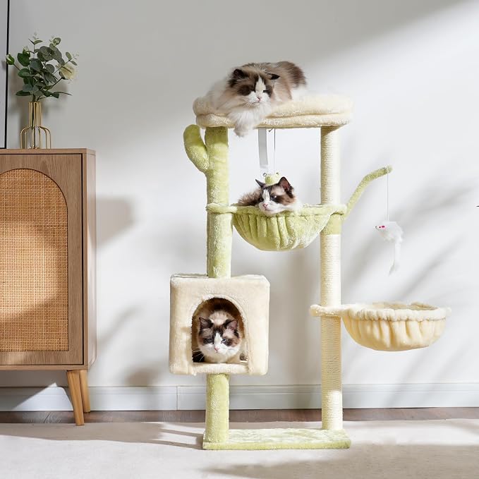 Heybly Cat Tree, 39.4 Inches Tower Condo - Image 8