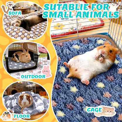 6 Pcs Guinea Pig Blankets Bedding Small Animal Cage Liners Sleep Mat Absorbent - Image 4