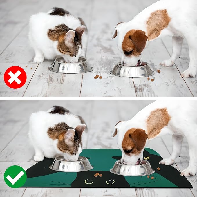 Cat Food Mat - Pet Feeding Mat for Floor, Waterproof, Super Absorbent, Dog - Image 5
