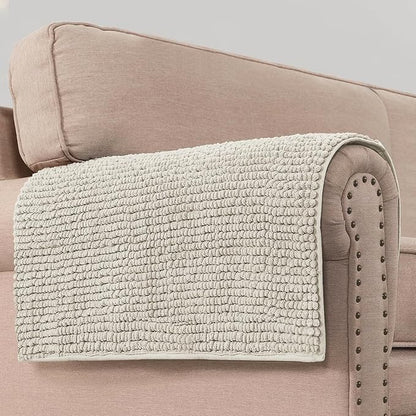 H.VERSAILTEX Plush Chenille Couch Armrest Cover 2 Packs Thick and Soft Sofa by HVERSAILTEX