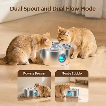 Cat Water Fountain Stainless Steel: Water Dispenser - Image 4