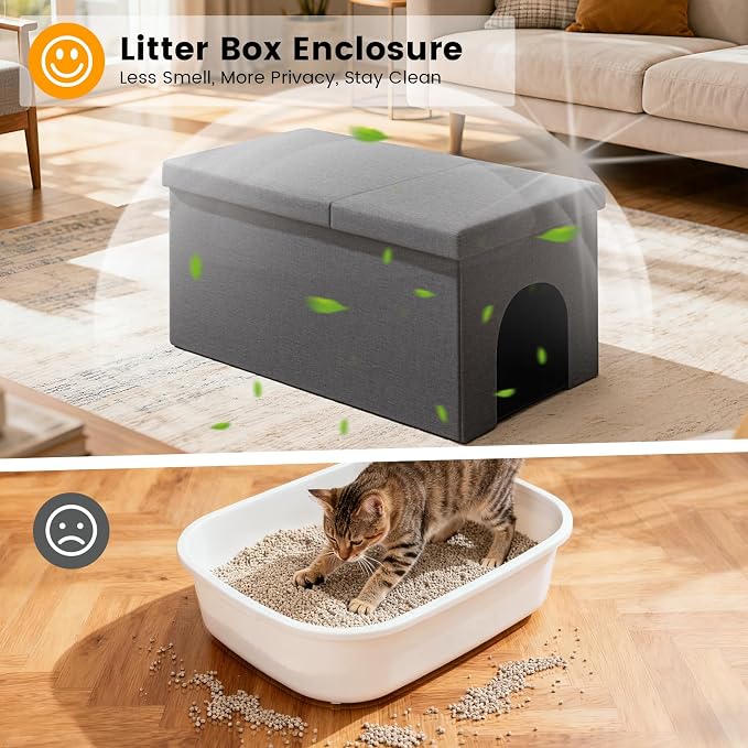 3-in-1 Cat Litter Box Enclosure - Image 2